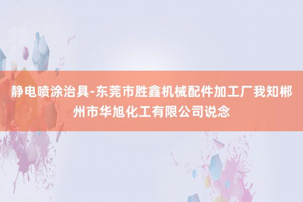静电喷涂治具-东莞市胜鑫机械配件加工厂我知郴州市华旭化工有限公司说念